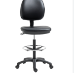 TABOURET A HAUTEUR VARIABLE AVEC DOSSIER SUR LES ROUES